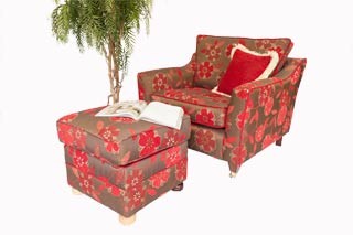 armchair and footstool