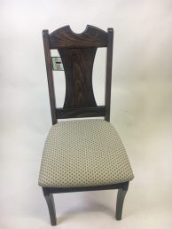 dining chair with dark notched back