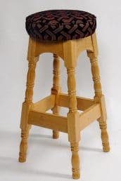 medium stool with turned legs