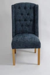 navy upholstered chair