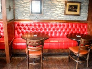 red bar seating
